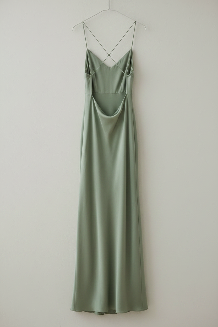 Back view 3 – open low back and crossing strap detail