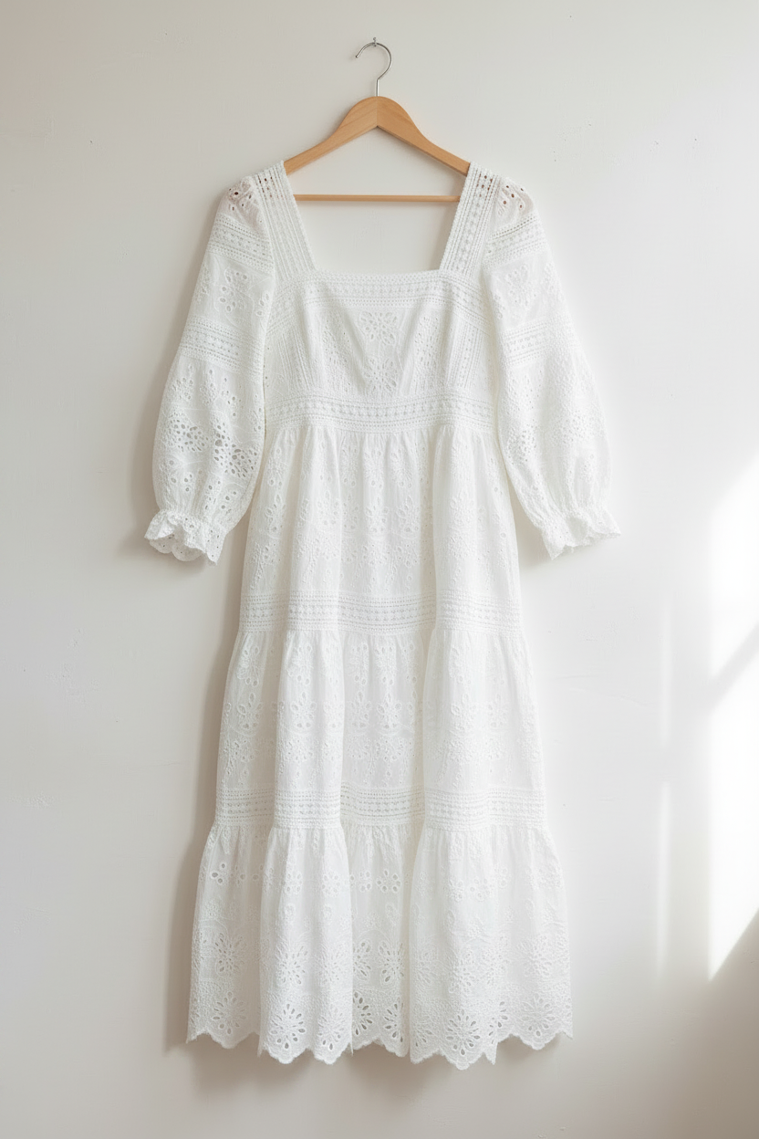 Front view 1 – full length on hanger against white wall