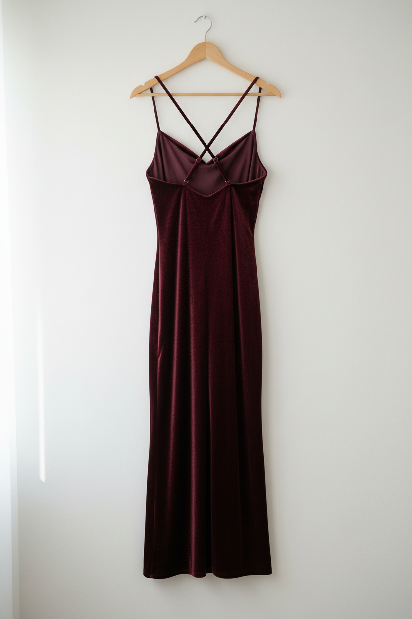 Back view 3 – open back and crossing strap detail