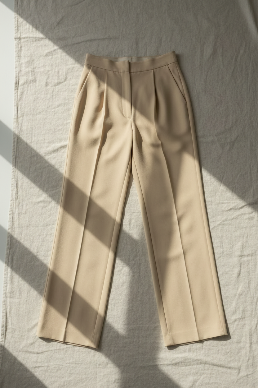Front view 1 – full flat lay on linen surface