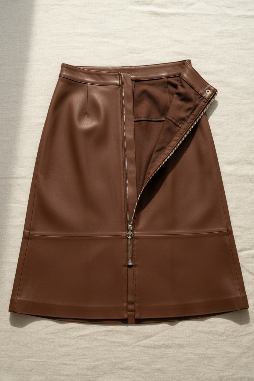 Front view 2 – close-up zip pull and panel seam detail