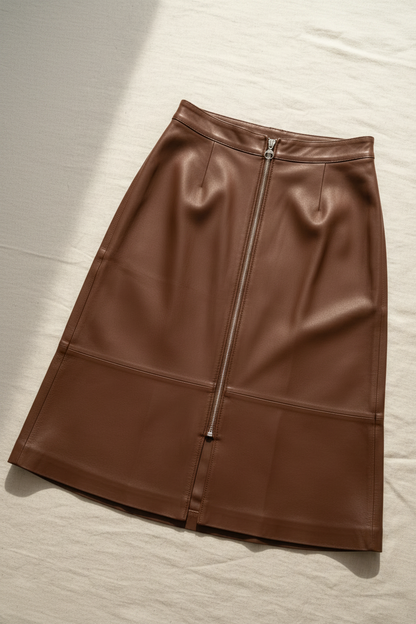 Front view 1 – full flat lay on cream linen surface